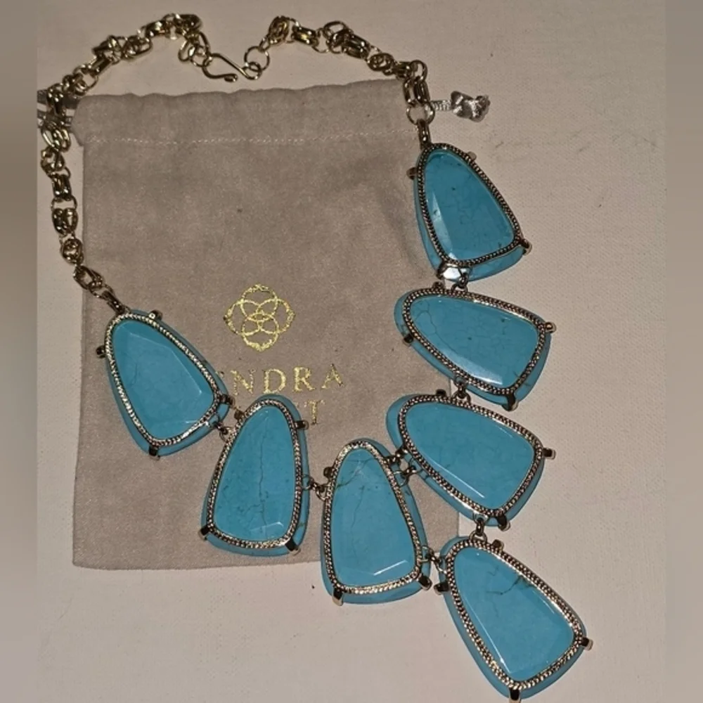 Kendra‎ Scott Harlow statement necklace in Variegated Turquoise Magnesite???